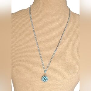 Vtg. Sputnik Turquoise Necklace